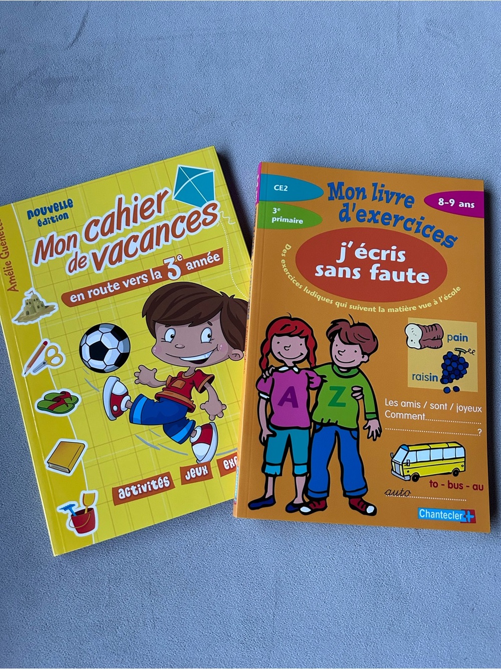 FRENCH ~ Set of 2 ~ Activity Books ~ Activites Jeux Exercices ~ Brand New!